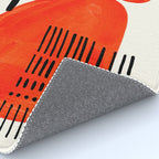 Fun Abstract Minimalist Mid Century Modern Yellow Ochre Orange Organic Shapes & Patterns Rug Gallery Image 4
