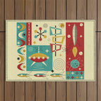Retro Space Age Fun! ©studioxtine Outdoor Rug Gallery Image 1