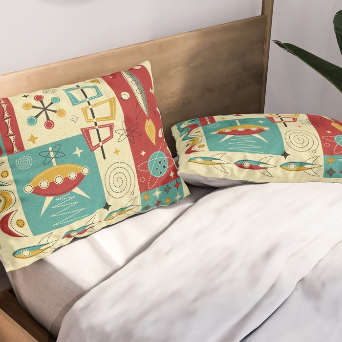 Retro Space Age Fun! ©studioxtine Pillow Sham Gallery Image 2
