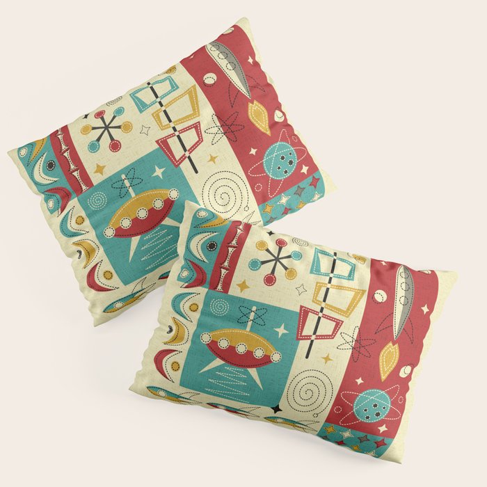 Retro Space Age Fun! ©studioxtine Pillow Sham Gallery Image 1