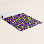 Neon Purple Green Leopard Pattern Yoga Mat Gallery Image 2