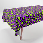 Neon Purple Green Leopard Pattern Tablecloth Gallery Image 1