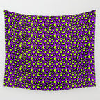 Neon Purple Green Leopard Pattern Wall Tapestry Gallery Image 4