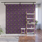 Neon Purple Green Leopard Pattern Wall Mural Gallery Image 1