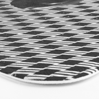 Pieces of You, Stark Modern Architecture and Male Sculpture black and white art photography Bath Mat Gallery Image 3