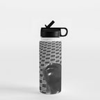 Pieces of You, Stark Modern Architecture and Male Sculpture black and white art photography Water Bottle Gallery Image 1