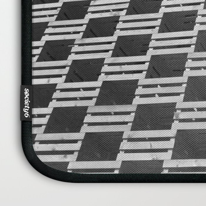Pieces of You, Stark Modern Architecture and Male Sculpture black and white art photography Laptop Sleeve Gallery Image 3