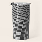 Pieces of You, Stark Modern Architecture and Male Sculpture black and white art photography Travel Mug Gallery Image 3