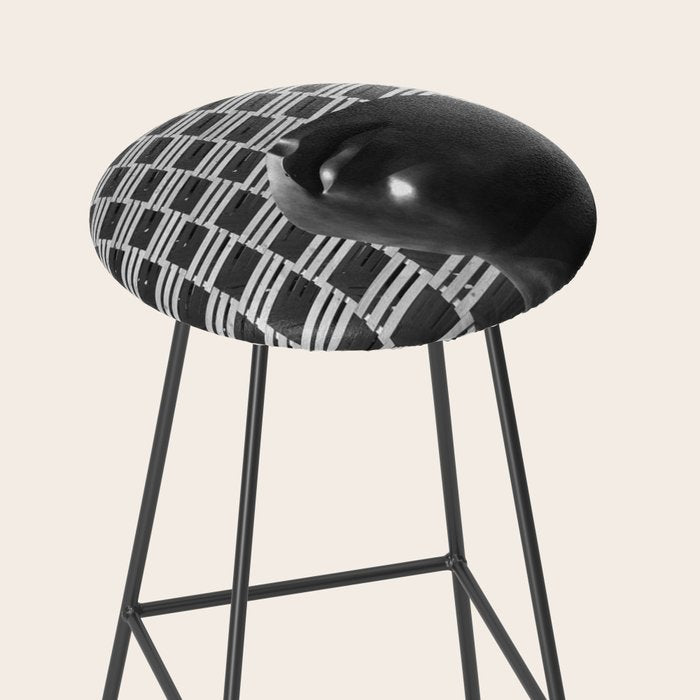 Pieces of You, Stark Modern Architecture and Male Sculpture black and white art photography Stool Gallery Image 2