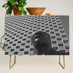 Pieces of You, Stark Modern Architecture and Male Sculpture black and white art photography Credenza Gallery Image 1