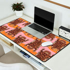 Tibetan Tiger // Stay Wild Color Wave Desk Mat Gallery Image 2