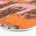 Tibetan Tiger // Stay Wild Color Wave Bath Mat Gallery Image 3