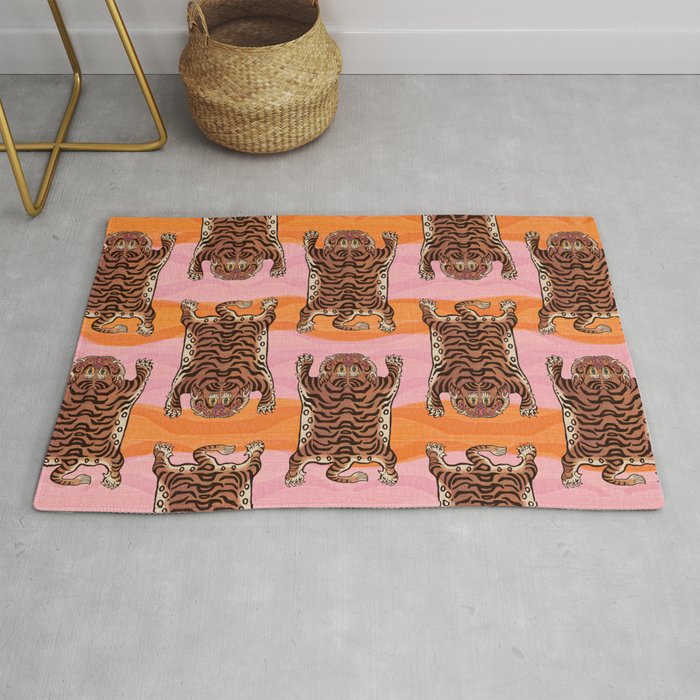 Tibetan Tiger // Stay Wild Color Wave Rug Gallery Image 1