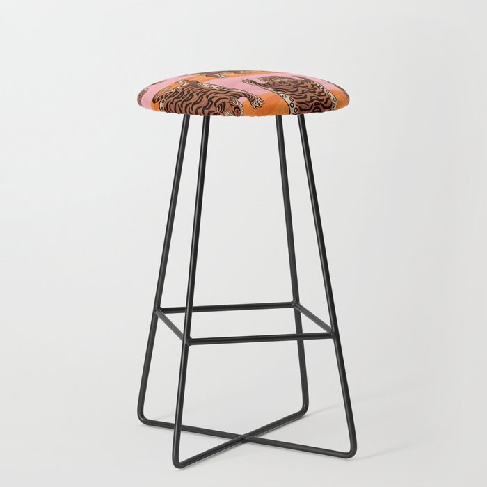 Tibetan Tiger // Stay Wild Color Wave Stool Gallery Image 1