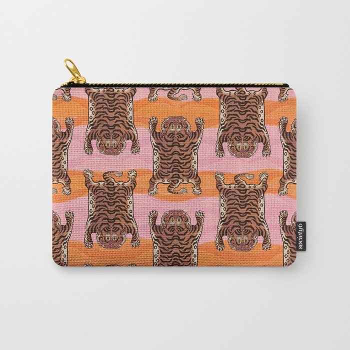 Tibetan Tiger // Stay Wild Color Wave Carry All Pouch Gallery Image 1