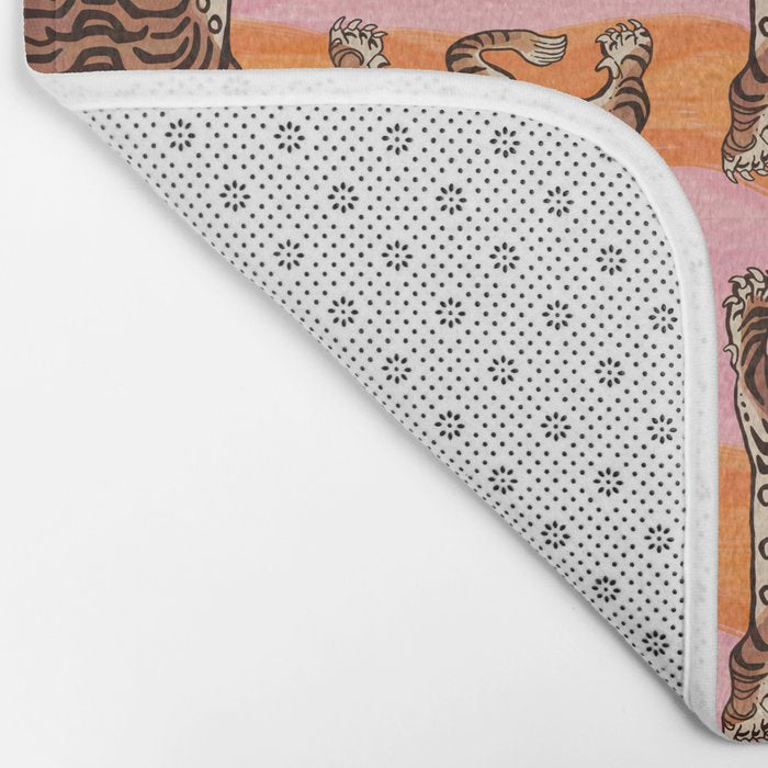 Tibetan Tiger // Stay Wild Color Wave Bath Mat Gallery Image 2