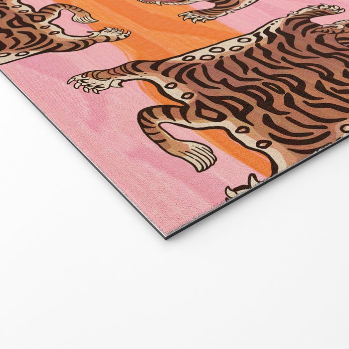 Tibetan Tiger // Stay Wild Color Wave Welcome Mat Gallery Image 2