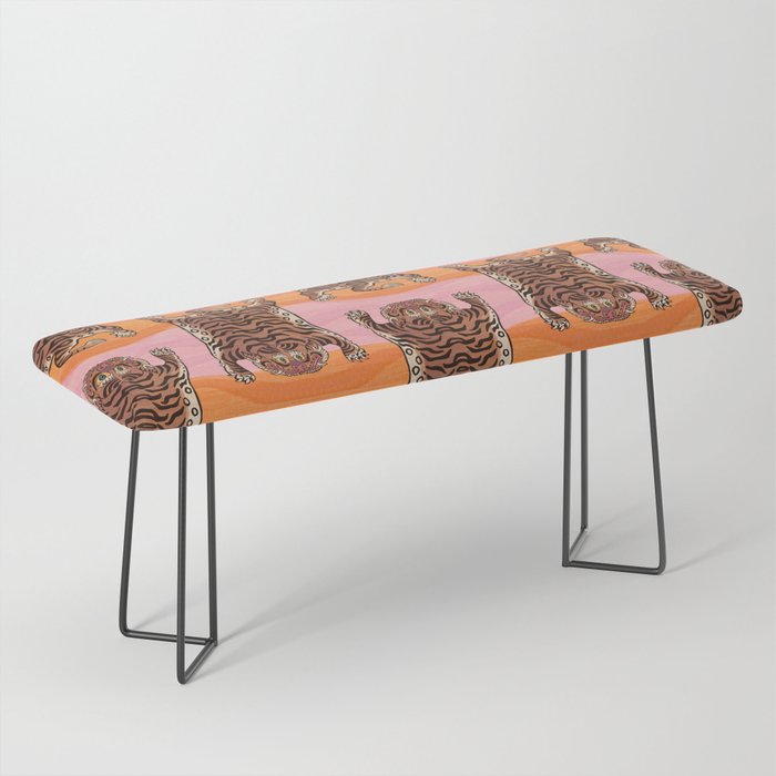 Tibetan Tiger // Stay Wild Color Wave Bench Gallery Image 1