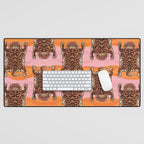 Tibetan Tiger // Stay Wild Color Wave Desk Mat Gallery Image 1