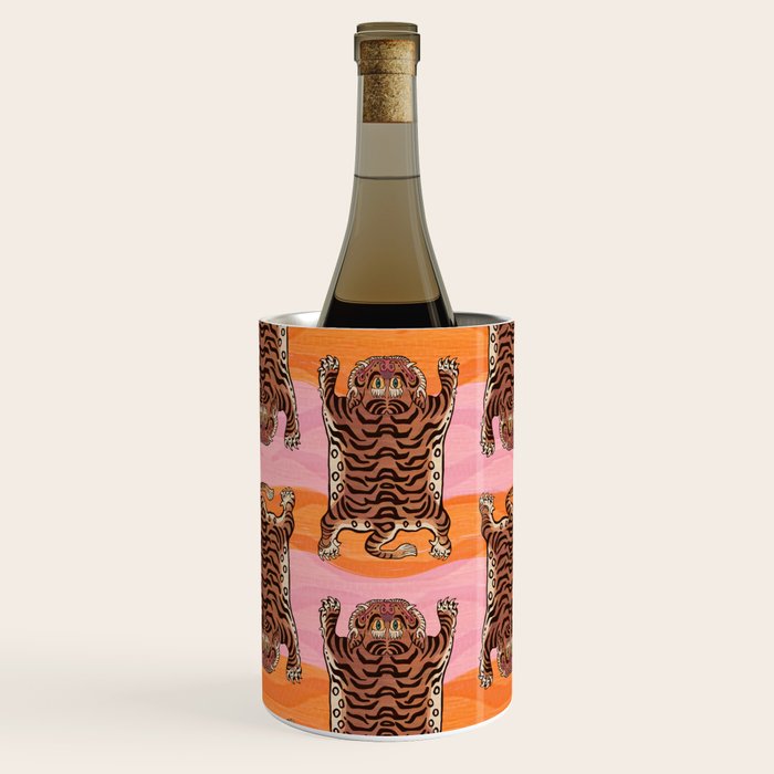 Tibetan Tiger // Stay Wild Color Wave Wine Chiller Gallery Image 1