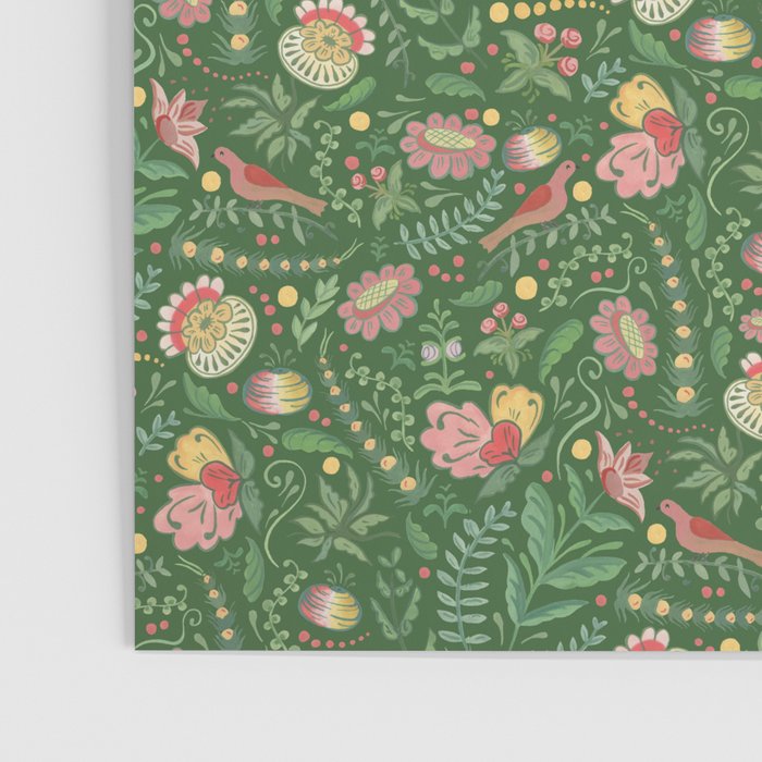 Swedish Floral - Green Poster Gallery Image 3