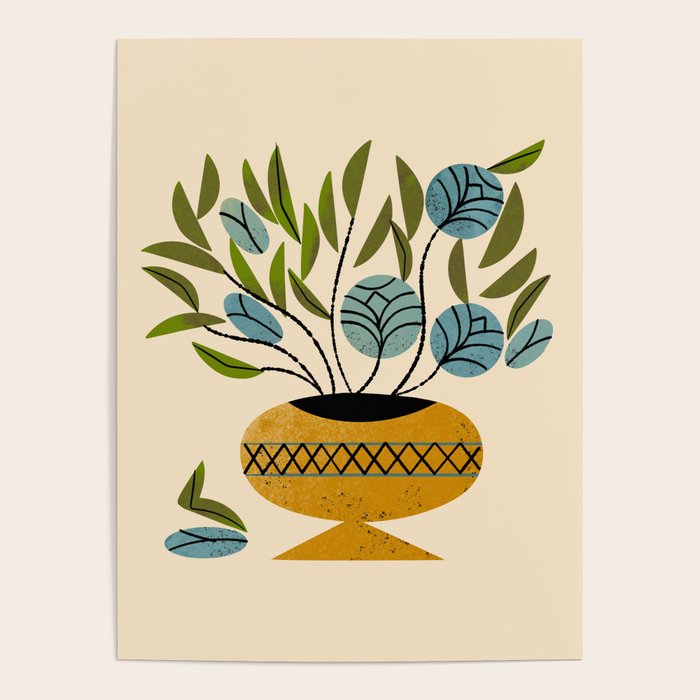 Bouquet in Gold Vase Poster Gallery Image 4