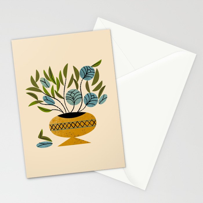 Bouquet in Gold Vase Stationery Card Gallery Image 2
