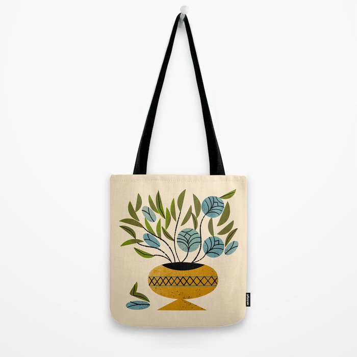 Bouquet in Gold Vase Tote Bag Gallery Image 2