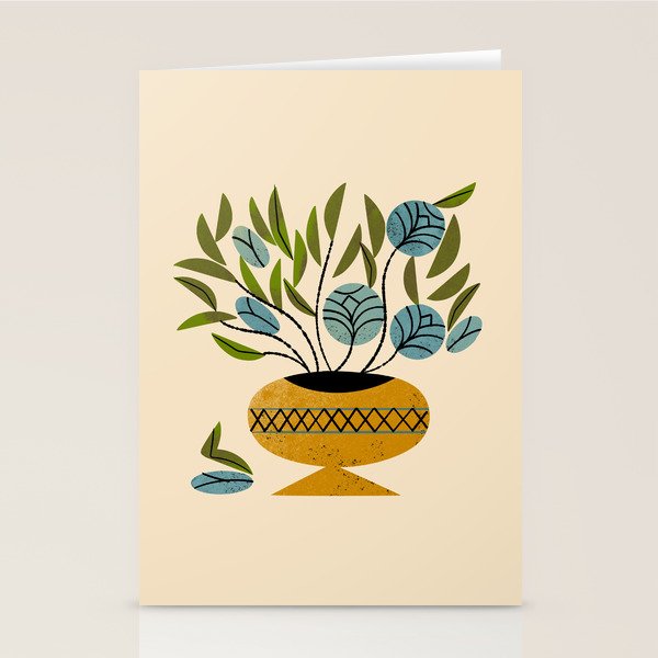 Bouquet in Gold Vase Stationery Card Gallery Image 2