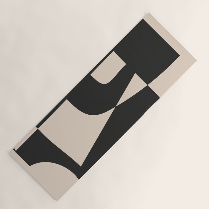 Modern Black And White Abstract Art 1 Yoga Mat Gallery Image 1