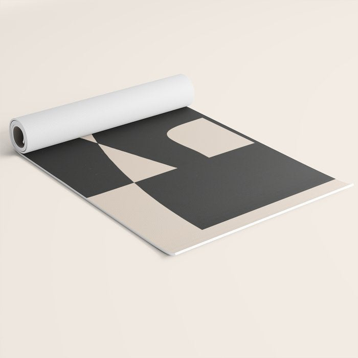 Modern Black And White Abstract Art 1 Yoga Mat Gallery Image 2