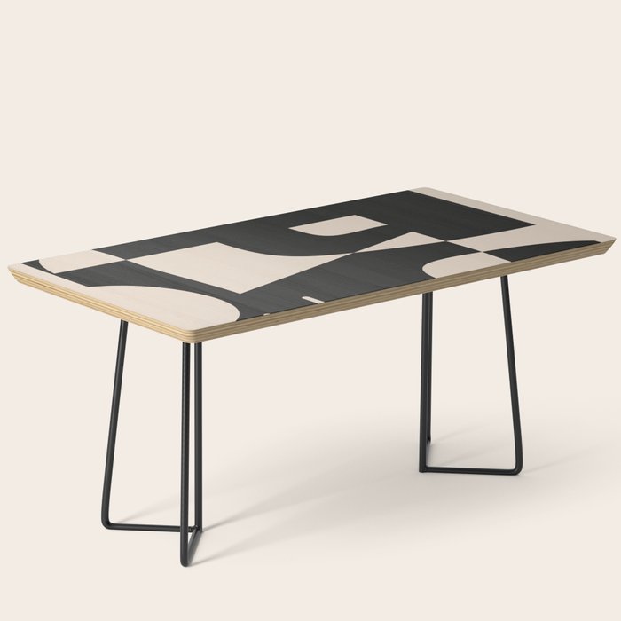 Modern Black And White Abstract Art 1 Coffee Table Gallery Image 1
