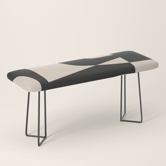 Modern Black And White Abstract Art 1 Bench Gallery Image 1