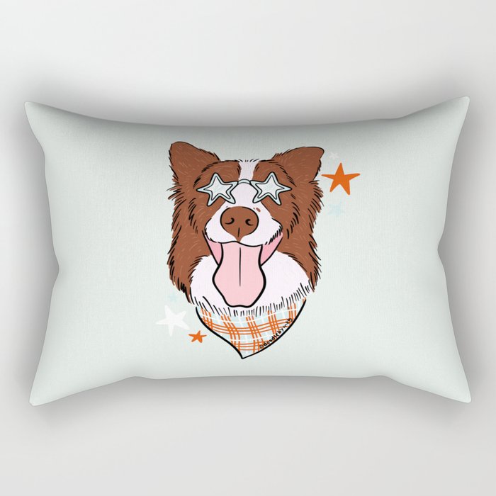 Star Dog Rectangular Pillow Gallery Image 2
