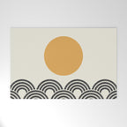 Sun and Wave - Oriental Pattern Welcome Mat Gallery Image 1