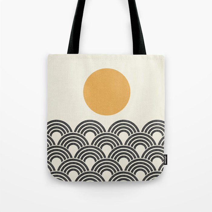 Sun and Wave - Oriental Pattern Tote Bag Gallery Image 1