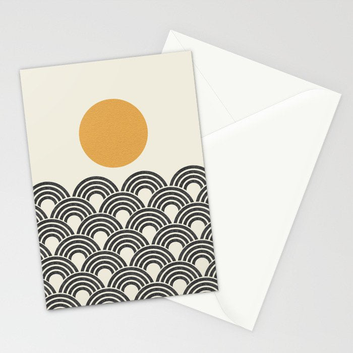 Sun and Wave - Oriental Pattern Stationery Card Gallery Image 2