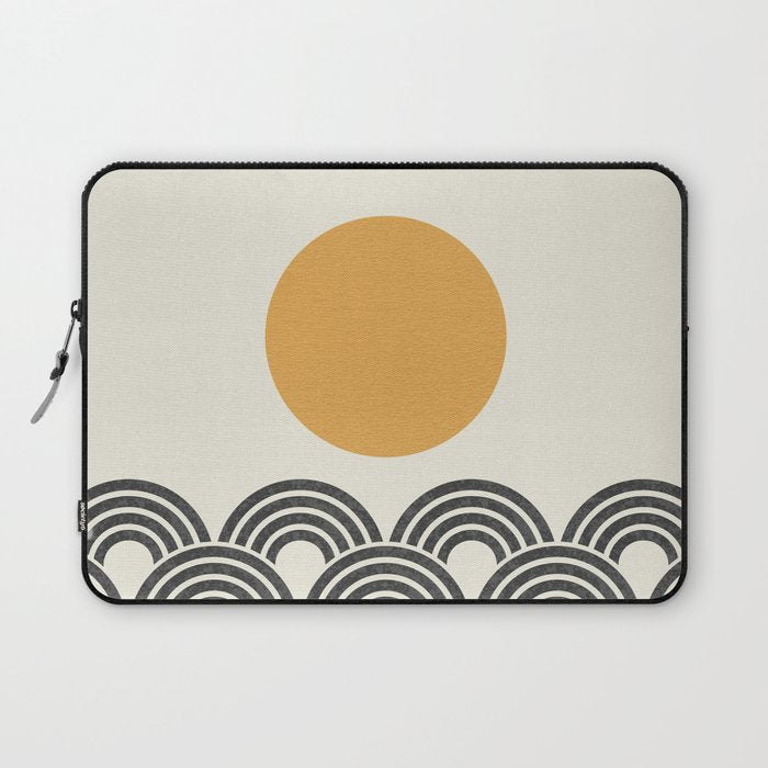 Sun and Wave - Oriental Pattern Laptop Sleeve Gallery Image 1