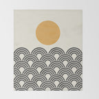 Sun and Wave - Oriental Pattern Throw Blanket Gallery Image 2