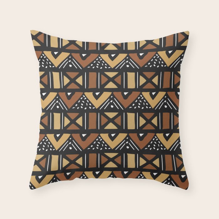 Mud cloth Mali Throw Pillow Gallery Image 6
