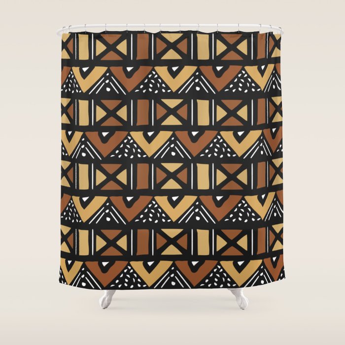 Mud cloth Mali Shower Curtain Gallery Image 1
