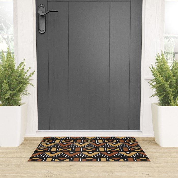 Mud cloth Mali Welcome Mat Gallery Image 3