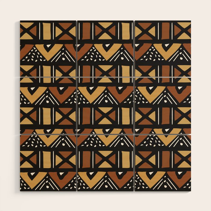 Mud cloth Mali Wood Wall Art Gallery Image 1