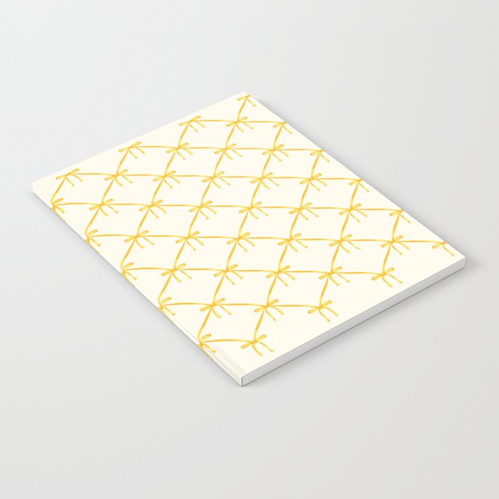Bows & Ribbons Pattern IX Yellow Notebook Gallery Image 1