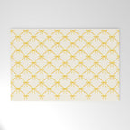 Bows & Ribbons Pattern IX Yellow Welcome Mat Gallery Image 1