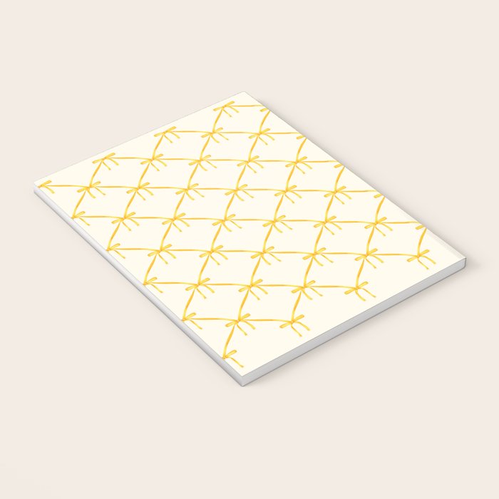 Bows & Ribbons Pattern IX Yellow Notebook Gallery Image 3