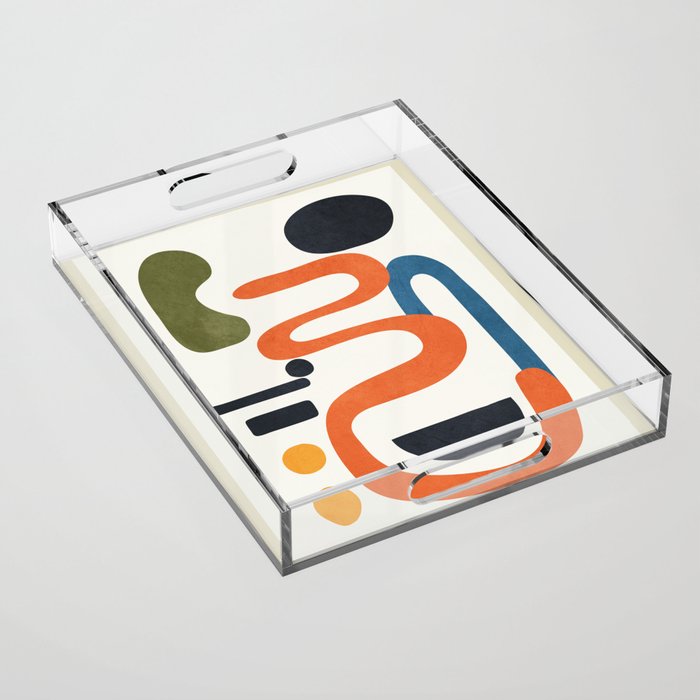 Abstract Colorful Setting 4 Acrylic Tray Gallery Image 1