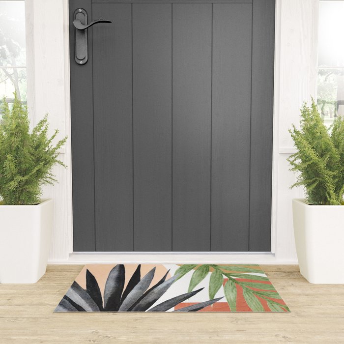 Abstract Tropical Art VII Welcome Mat Gallery Image 3