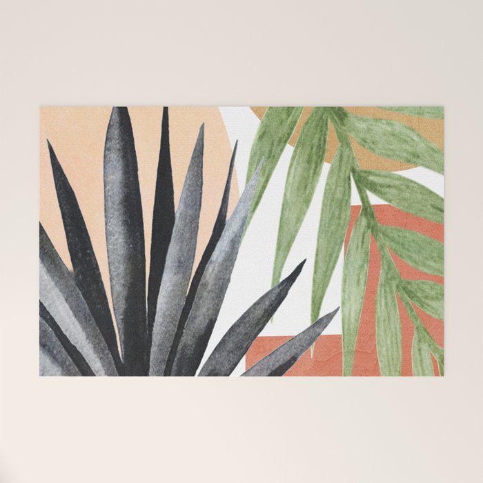 Abstract Tropical Art VII Welcome Mat Gallery Image 1