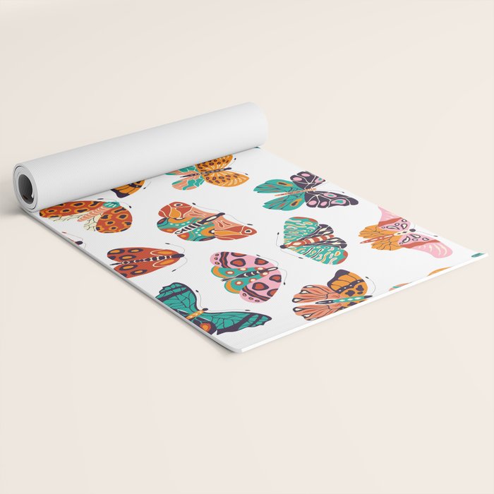 Spring Butterflies Pattern 003 Yoga Mat Gallery Image 2